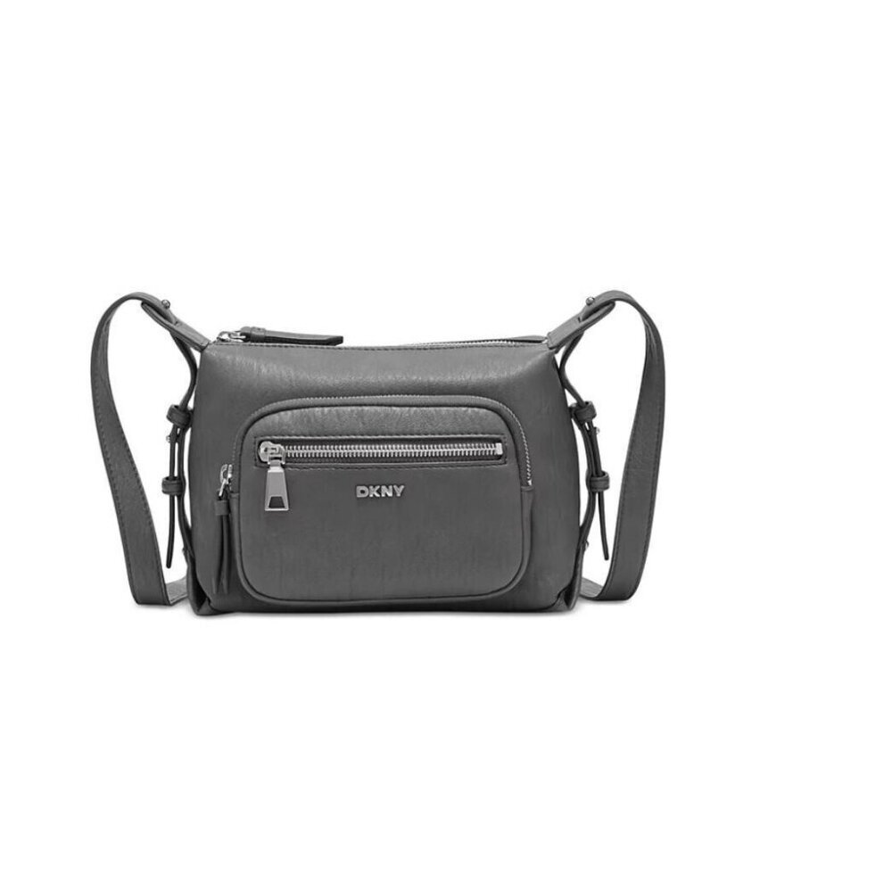 DKNY Shar faux-leather women's mini crossbody bag - Dark Grey